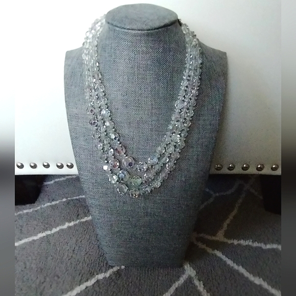 Vintage, Austrian Crystal, Tiered, Choker Necklace - Picture 7 of 16